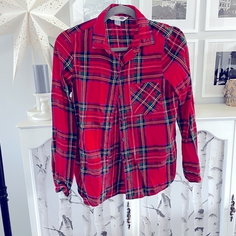 𝅺Like New Plaid Button Down Old Navy​​​​​​​​​​​​​​​ - Picture 2 of 4